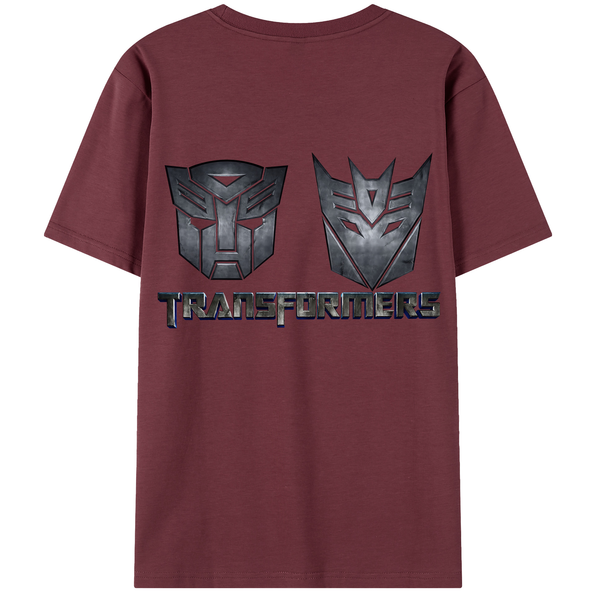 （画像用） Transformers トランスフォーマー 綿100％半袖Tシャツ（背面プリント）